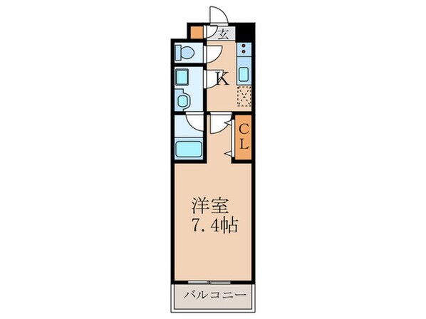 ﾛｰｽﾞﾓﾝﾄ･ﾌﾚｱ別府駅前(502)の物件間取画像